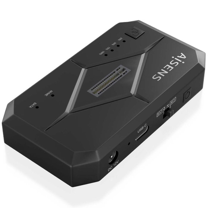 Aisens ASDS-M2SATA04B Estación de Docking para SATA 2.5/3.5 y M.2 NVMe